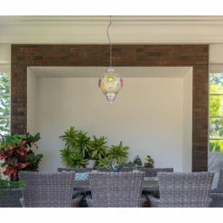 Suspension Globo GELASIUS Gris, Argenté, 1 lumière