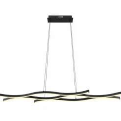 Suspension Globo GERONIMO LED Couleur bois, Noir, 1 lumière