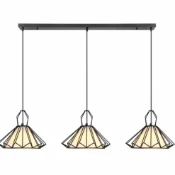 Suspension Globo GISELA Noir, 3 lumières