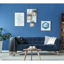 Suspension Globo GORLEY Noir, 3 lumières