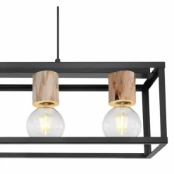 Suspension Globo HAGAR Noir, 4 lumières