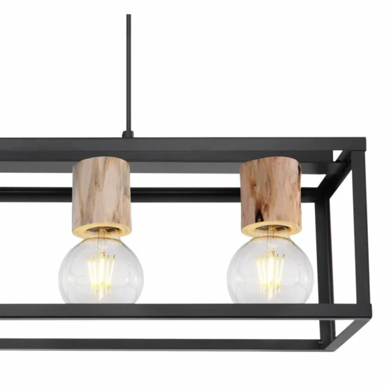 Suspension Globo HAGAR Noir, 4 lumières