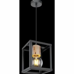 Suspension Globo HAGAR Noir, 1 lumière