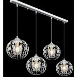 Suspension Globo HANAKO Chrome, 4 lumières