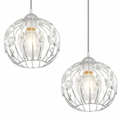 Suspension Globo HANAKO Chrome, 4 lumières