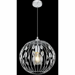 Suspension Globo HANAKO Chrome, 1 lumière
