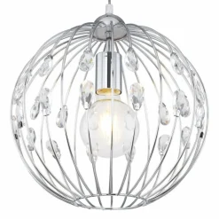 Suspension Globo HANAKO Chrome, 1 lumière