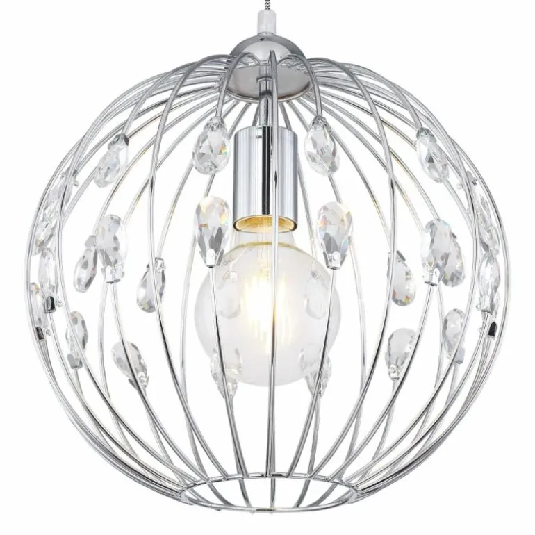 Suspension Globo HANAKO Chrome, 1 lumière