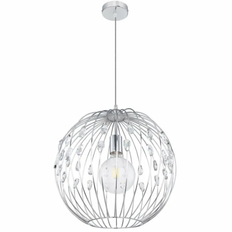 Suspension Globo HANAKO Chrome, 1 lumière