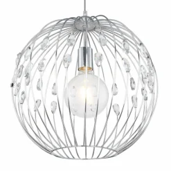 Suspension Globo HANAKO Chrome, 1 lumière