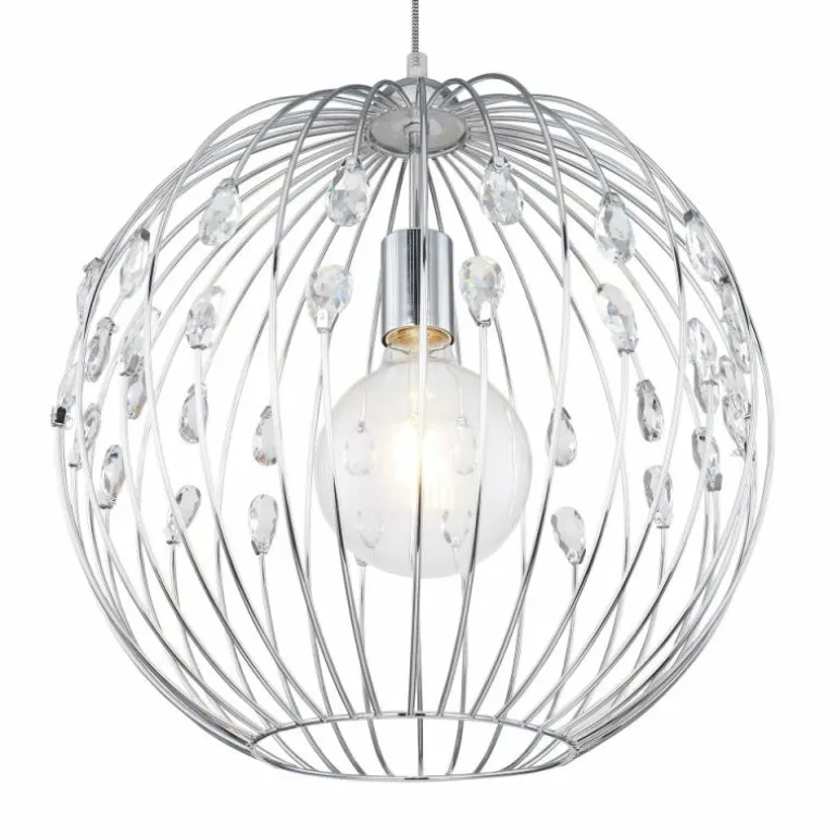 Suspension Globo HANAKO Chrome, 1 lumière