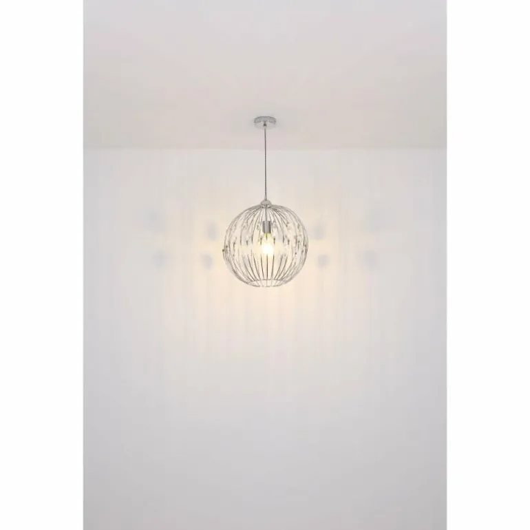 Suspension Globo HANAKO Chrome, 1 lumière