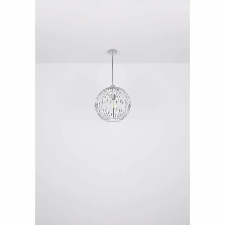 Suspension Globo HANAKO Chrome, 1 lumière