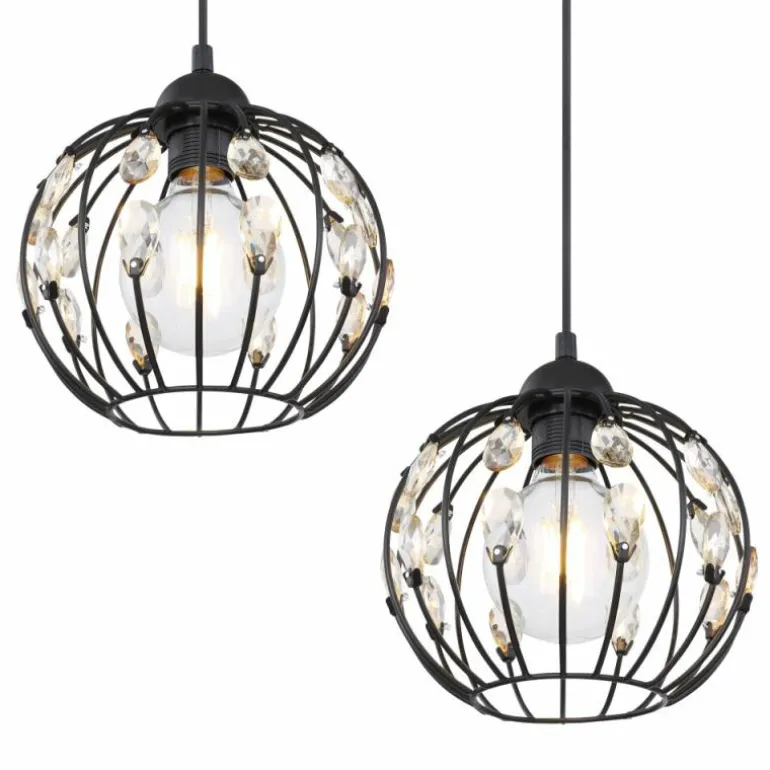 Suspension Globo HANAKO Noir, 4 lumières