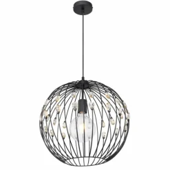 Suspension Globo HANAKO Noir, 1 lumière