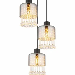 Suspension Globo HENDRY Noir, 3 lumières