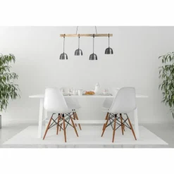 Suspension Globo HERMI Ancien, Écru, 4 lumières