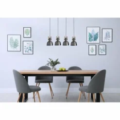 Suspension Globo HERMI Ancien, Écru, 4 lumières