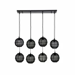 Suspension Globo HERMI Noir, 8 lumières