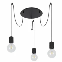 Suspension Globo HERMINE Noir, 3 lumières