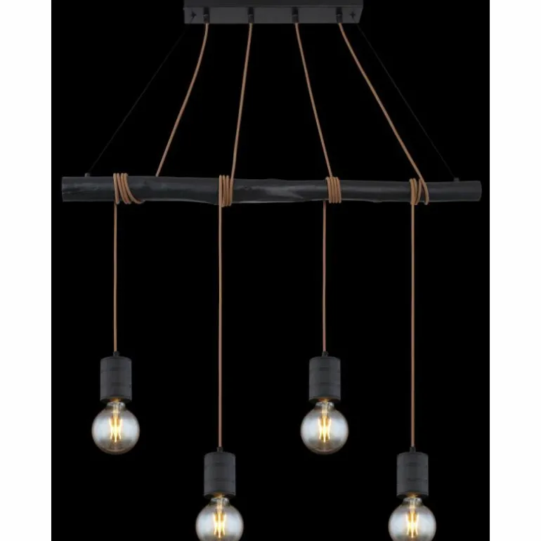 Suspension Globo HERMINE Noir, 4 lumières