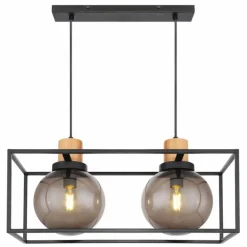 Suspension Globo HILKO Noir, 2 lumières