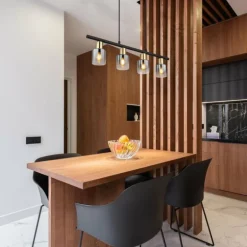 Suspension Globo HOLLSY Noir, 4 lumières