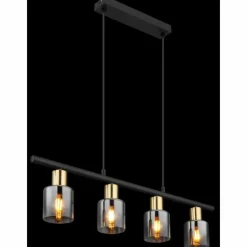 Suspension Globo HOLLSY Noir, 4 lumières