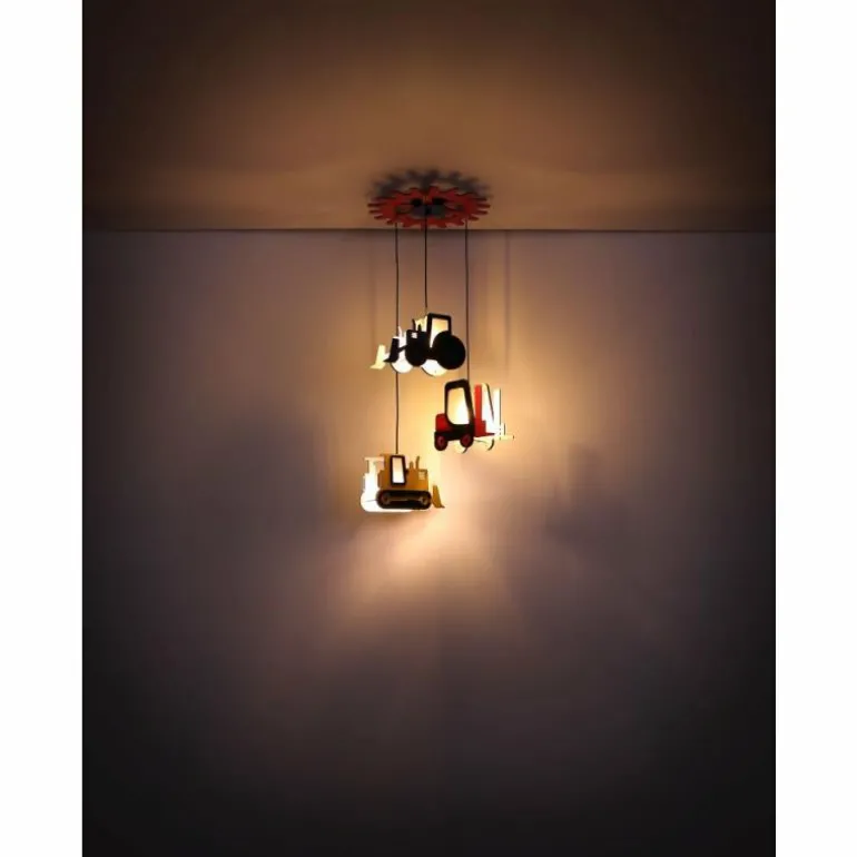 Suspension Globo HUNKEL Rouge, 3 lumières