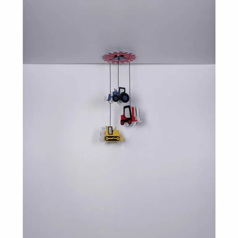 Suspension Globo HUNKEL Rouge, 3 lumières