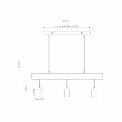 Suspension Globo JAKOB Rouille, 3 lumières