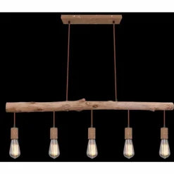 Suspension Globo JAKOB Rouille, 5 lumières