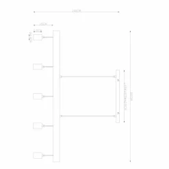 Suspension Globo JAKOB Rouille, 5 lumières