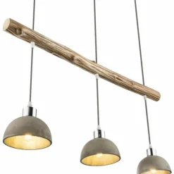 Suspension Globo Jebel Bois foncé, Nickel mat, 3 lumières