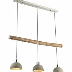 Suspension Globo Jebel Bois foncé, Nickel mat, 3 lumières