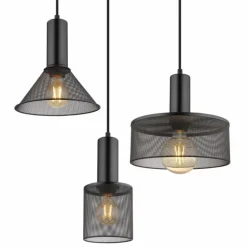 Suspension Globo JEDD Noir, 6 lumières