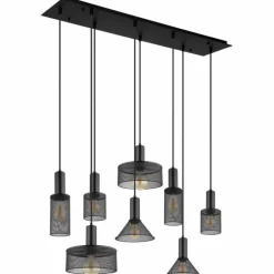 Suspension Globo JEDD Noir, 8 lumières