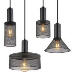 Suspension Globo JEDD Noir, 8 lumières