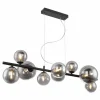 Suspension Globo JONDA LED Noir, 9 lumières