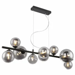 Suspension Globo JONDA LED Noir, 9 lumières