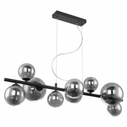 Suspension Globo JONDA LED Noir, 9 lumières
