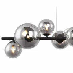 Suspension Globo JONDA LED Noir, 9 lumières