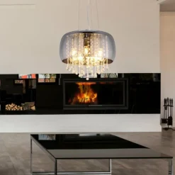 Suspension Globo KALLA Chrome, 5 lumières