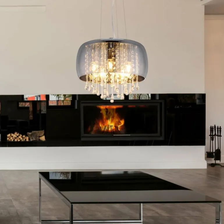 Suspension Globo KALLA Chrome, 5 lumières