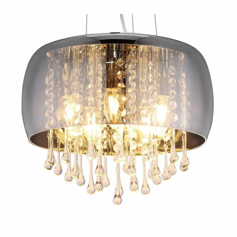 Suspension Globo KALLA Chrome, 5 lumières