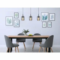 Suspension Globo KAMMI Noir, 3 lumières