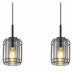 Suspension Globo KAMMI Noir, 3 lumières