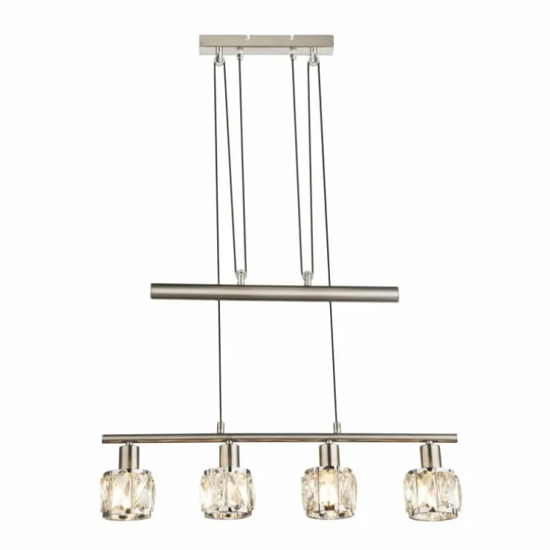 Suspension Globo Kris Nickel mat, 4 lumières