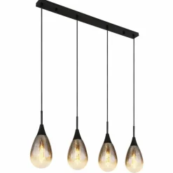Suspension Globo KRYS Noir, 4 lumières