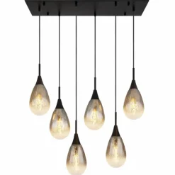 Suspension Globo KRYS Noir, 6 lumières